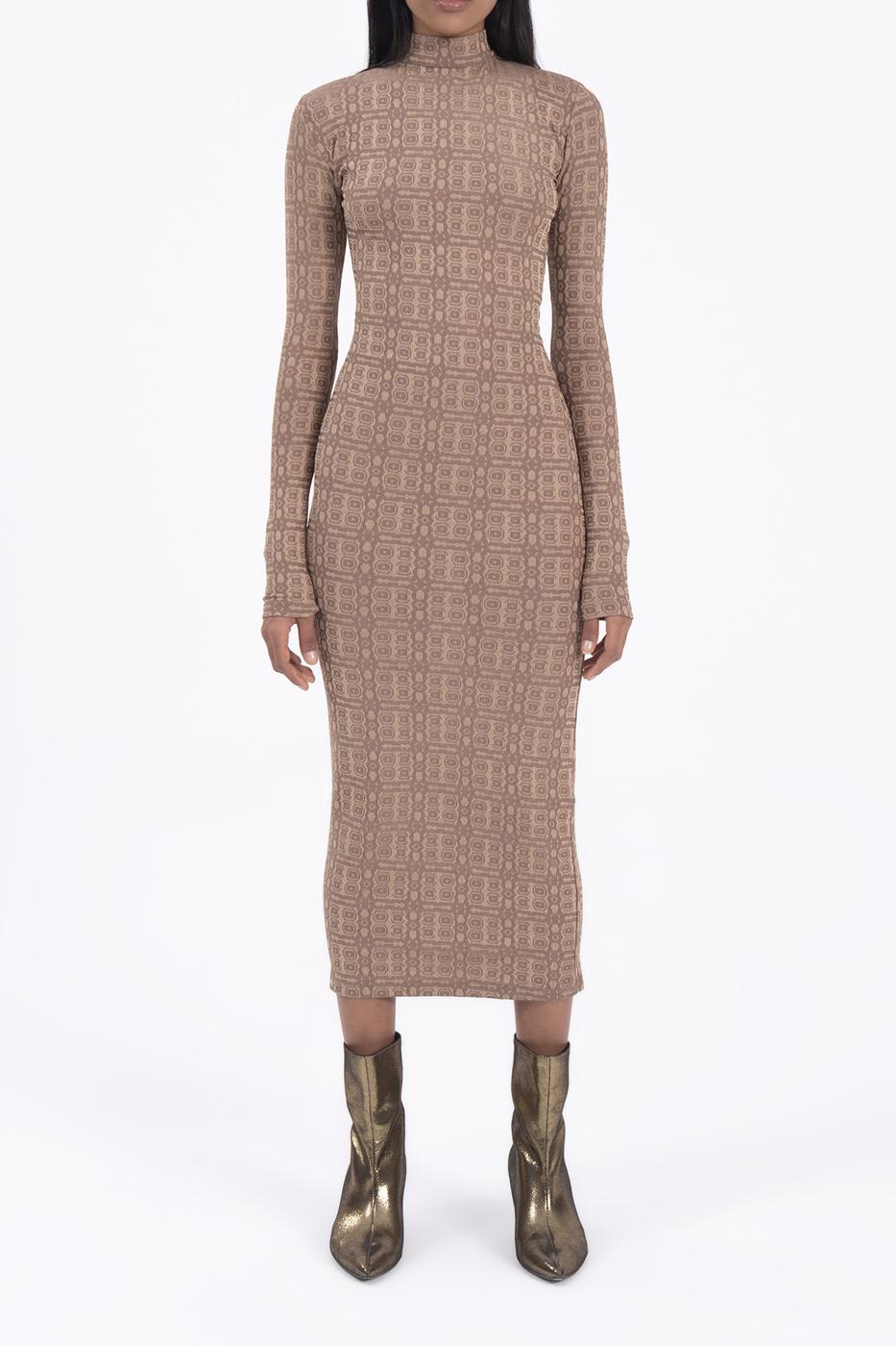 Bleistiftkleid mit langen Ärmeln