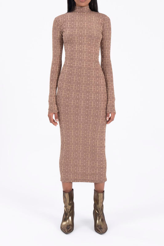 Bleistiftkleid mit langen Ärmeln