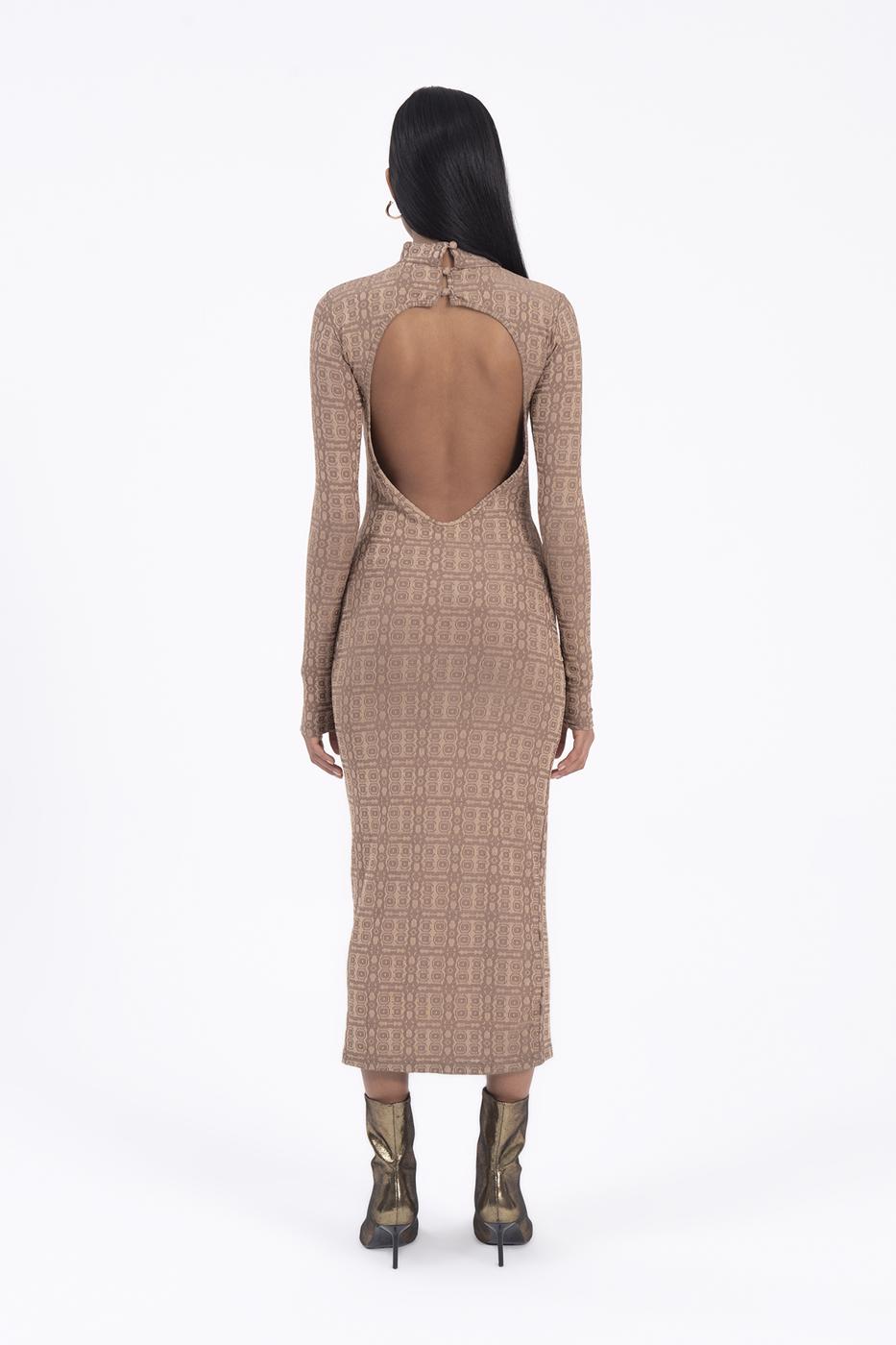 Bleistiftkleid mit langen Ärmeln